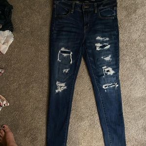 Distressed American eagle jeans